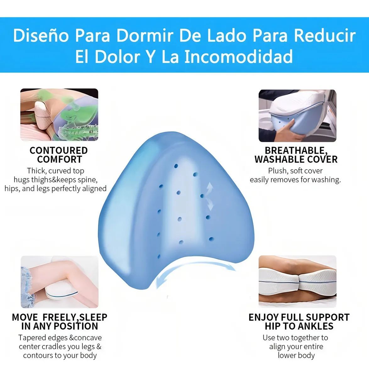 Miniatura 10 de ALMOHADA TRIANGULAR ORTOPÉDICA PIERNAS